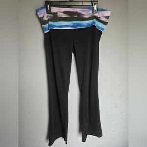 Black Pants with Multicolor Waistband